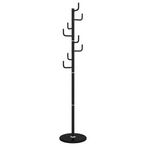 vidaXL Kapstok 183 cm gepoedercoat ijzer zwart