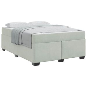 vidaXL Bedframe met matras Lichtgrijs 160 x 200 cm Stof