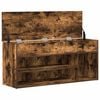 vidaXL Schoenenbank 102x30,5x45 cm bewerkt hout gerookt eikenkleurig