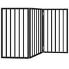 vidaXL Hondenhek inklapbaar 3 panelen 150 cm populierenhout zwart