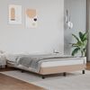 vidaXL Bedframe zonder matras 120x190 cm kunstleer cappuccinokleurig