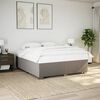vidaXL Boxspring met matras stof taupe 180x200 cm