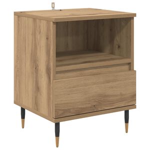 vidaXL Nachtkastje met lade Artisan Eiken 40 x 35 x 50 cm Bewerkt hout