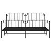 vidaXL Bedframe met hoofd- en voeteneinde metaal zwart 193x203 cm