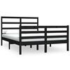 vidaXL Bedframe massief grenenhout zwart 140x190 cm