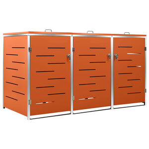 vidaXL Containerberging driedubbel 207x77,5x115 cm roestvrij staal