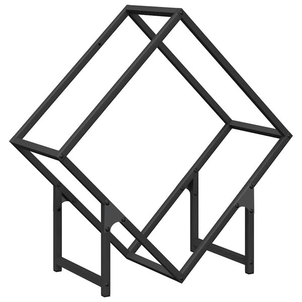 vidaXL Brandhoutrek 60x25x60 cm koudgewalst staal zwart