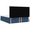vidaXL Ottoman bed met matrassen 200x200cm stof blauw