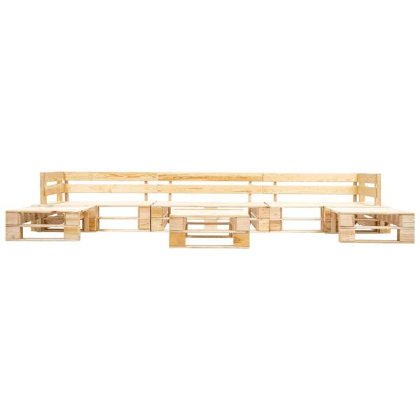 vidaXL 6-delige Loungeset pallet hout naturel