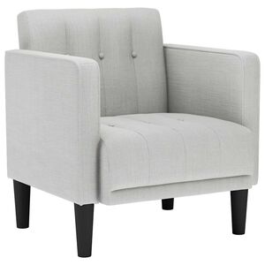 vidaXL Fauteuil met armleuningen Wolkengrijs 53 cm Stof