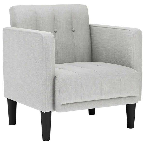 vidaXL Fauteuil met armleuningen Wolkengrijs 53 cm Stof