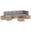 vidaXL Tuin Sofa Set 7 st Beige poly rattan
