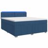 vidaXL Boxspringbed met matras met hoofdeinde Blauw 140 x 200 cm Stof