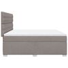 vidaXL Boxspring met matras stof taupe 180x200 cm