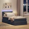 vidaXL Opbergbed met LED met matras Donkergrijs 90 x 190 cm Fluweel