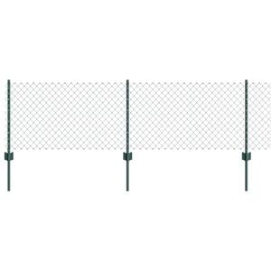 vidaXL gaashek met palen 10 x 0,6 m PVC-Coated Staal Groen Mesh