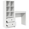 vidaXL Bureau met lade 2 pcs Wit