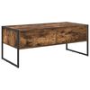 vidaXL Salontafel met lade Rook Eik 100 x 46 x 40 cm Bewerkt hout