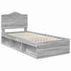 vidaXL Bedframe Grijs Sonoma 75 x 190 cm Massief grenenhout