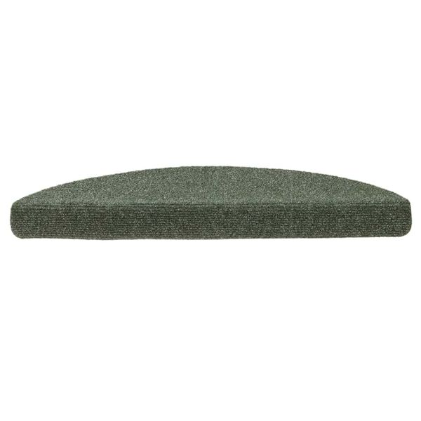 vidaXL Trapmatten Zelfklevend 15 stuks 56x17x3 cm Groen Halfrond
