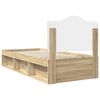 vidaXL Bedframe met hoofdeinde Sonoma 90 x 190 cm Massief grenenhout