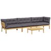 vidaXL 4 Stuk Garden Pallet Sofa Units Massief Acaciahout Licht Bruin