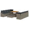 vidaXL Tuin Sofa Set 11 st 10-Aantal zitplaatsen Grijs