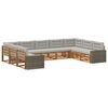 vidaXL Buiten bankenset 9 pcs Naturel en lichtgrijs Massief Acaciahout
