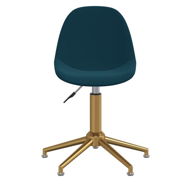 vidaXL Eetkamerstoelen draaibaar 2 st fluweel blauw