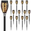 vidaXL Buitenzonne-lampen met grondpin 12 st Warmwit 47,5 cm ABS
