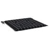vidaXL Tuinstoelkussens 2 st ruitpatroon 50x50x4 cm stof zwart