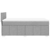 vidaXL Boxspring met matras stof lichtgrijs 80x200 cm