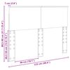 vidaXL Hoofdbord Wit 120 cm Bewerkt hout