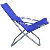 vidaXL Strandstoelen 2 st inklapbaar stof blauw