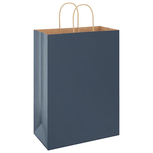 vidaXL Papieren zakken 50 st met hengsels 32x17x44 cm blauw
