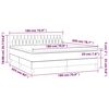 vidaXL Boxspring met matras en LED fluweel donkerblauw 180x200 cm