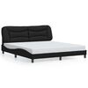 vidaXL Bedframe zonder matras "Hvar" kunstleer zwart 180x200 cm