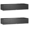 vidaXL Ligbedhoezen 2 st met 12 oogjes 205x75x40 cm polyetheen