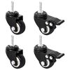 vidaXL Wielen voor plantenbak 4 st 8x3,5x8 cm ijzer zwart