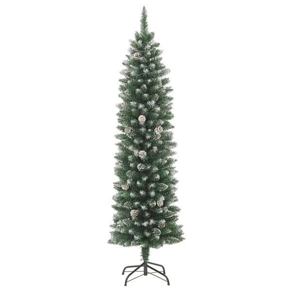 vidaXL Kunstkerstboom met standaard smal 120 cm PVC