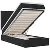 vidaXL Ottoman bed met matras en LED's 90x200cm stof zwart