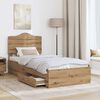 vidaXL Bedframe met hoofdeinde Artisan Eiken 90 x 200 cm Bewerkt hout