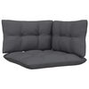 vidaXL 3-delige Loungeset met kussens massief grenenhout wit