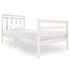 vidaXL Bedframe massief hout wit 90x200 cm