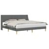 vidaXL Bedframe met hoofdeinde Donkergrijs 183 x 213 cm Stof