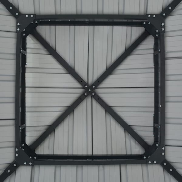 vidaXL Paviljoen 295x295x265 cm grijs