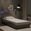 vidaXL Bedframe "Viana" met LED zonder matras cappuccino 90x200 cm