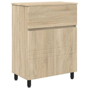 vidaXL Badkamer Waskom Sonoma Eiken 60 x 35 x 80 cm Bewerkt hout
