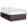 vidaXL Bedframe zonder matras stof donkerbruin 140x190 cm