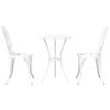 vidaXL Tuin Bistro Set 3 pcs Wit Aluminium